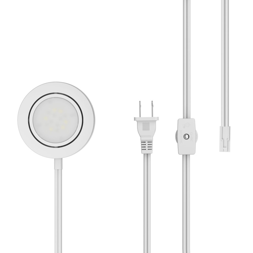 GETINLIGHT 2.75-Inch LED Puck Light, 1-Pack, 4000K, White