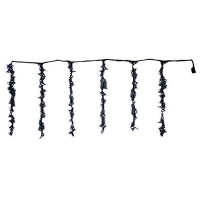 LEDwholesalers Chasing LED Cluster Hanging Garland Light with Multifunction Controller and Dark Green Wire, White, X074WH