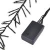 LEDwholesalers Chasing LED Cluster Hanging Garland Light with Multifunction Controller and Dark Green Wire, White, X074WH view 4
