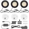 GETINLIGHT 2.5-Inch LED Puck Light Kit, 3-Pack, Plug-in, 3000K, Black view 4