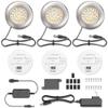 GETINLIGHT 2.5-Inch LED Puck Light Kit, 3-Pack, Plug-in, 3000K, Nickel view 4