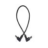 (5) Pack 1 Foot Right Angle DC Power 5.5mm x 2.1mm Patch Cables Wire Male to Male view 2