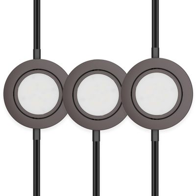 GETINLIGHT 2.75-Inch LED Puck Lights, 3-Pack, 4000K, Bronze