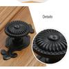 CSKB Black Antique Vintage Retro Drawer Cabinet Metal Knobs with Backplates 12 PCS,Mushroom Shape Pulls Handle Dresser Knob view 3