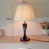 LIN XIAO HAO mayu Table Lamp with Switch Bedroom Bedside Lamp Simple Fashion Hotel Wood & Cloth Shade Desk Lamp view 2