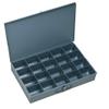 Durham 206-95-IND Gray Cold Rolled Steel Individual Small Scoop Box, 13-3/8" Width x 2" Height x 9-1/4" Depth, 20 Compartment view 1