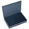 Durham 125-95-IND Gray Cold Rolled Steel Individual Large Horizontal Box, 18" Width x 3" Height x 12" Depth, 6 Compartment view 1