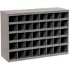 Durham 359-95 Gray Cold Rolled Steel 40 Opening Bin with Slope Self Design, 33-3/4" Width x 23-7/8" Height x 12" Depth view 1