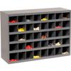 Durham 359-95 Gray Cold Rolled Steel 40 Opening Bin with Slope Self Design, 33-3/4" Width x 23-7/8" Height x 12" Depth view 3