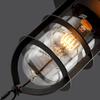 RUNNUP Adjustable Industrial 7.09" Pendant 3 Lights Retro Chandelier Vintage Ceiling Light lamp Indoor Lighting with Black Lantern view 4