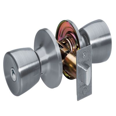 Master Lock TUO0315 Tulip Knob Privacy Door Knob, Satin Nickel