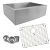 Nantucket Sinks APRON302010SR-16 30-Inch Pro Series Single Bowl Undermount Apron Kitchen Sink, Stainless Steel view 3