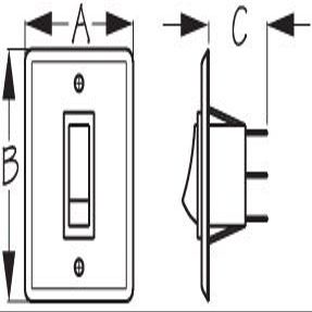 Sea Dog 403010 Stainless Single Gang Wall Switch 2" X 2-1/2"