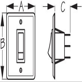 Sea Dog 403010 Stainless Single Gang Wall Switch 2" X 2-1/2"