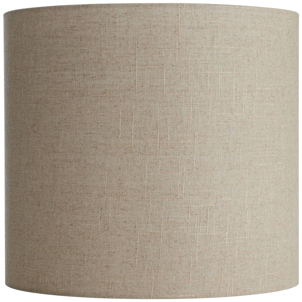 14" Top x 14" Bottom x 15" High x Lamp Shade Replacement Large Tall Oatmeal Beige Drum Round Rustic Farmhouse Western Linen Fabric Spider Harp Finial - Springcrest