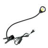 QUANS 5W 3 Colors LED Clip on Tube Flexible Work Desk Table Bed Light Black view 1
