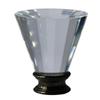 Urbanest Crystal Trumpet Lamp Finial, Black, 2 11/32-inch Tall view 1