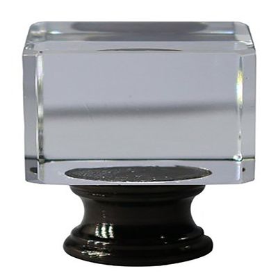 Urbanest Crystal Glace Lamp Finial, Black, 1 1/2-inch Tall