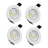 ZDPCYT Recessed Downlight 110V Dimmable 3WCOB CRI80 Spotlight Lamp Daylight 2 Inch Adjustable Angle Lighting Kits 5000K-5500K Ceiling Lights Pack of 4 With LED Driver view 1