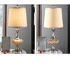 LIN XIAO HAO mayu Table Lamp with Switch Bedroom Bedside Lamp Simple Fashion Hotel Metal Chassis & Cloth Shade Desk Lamp view 2