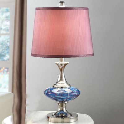 LIN XIAO HAO mayu Table Lamp with Switch Bedroom Bedside Lamp Simple Fashion Hotel Metal Chassis & Cloth Shade Desk Lamp