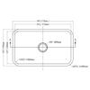 Dawn ASU106 Undermount Single Bowl Sink, Polished Satin view 2