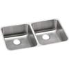 Elkay ELUH311810L Gourmet Lustertone Stainless Steel 30-3/4" x 18-1/2" Double Basin Undermount Kitchen Sink, 36" view 1