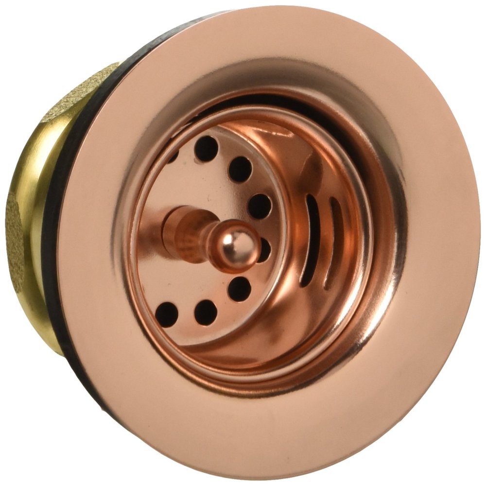 Jaclo 2801-PCU Junior Duo Sink Strainer, Polished Copper, Polished Copper