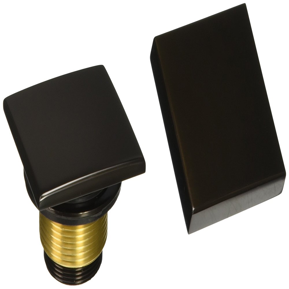 Jaclo 539-ORB Toe Control Drain Strainer with Square No Hole Faceplate, 2", Oil Rubbed Bronze