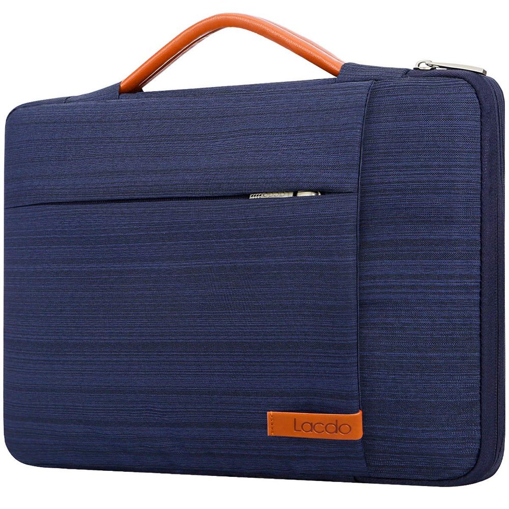 Lacdo 360 Protective Laptop Sleeve Case for 14 inch New MacBook Pro M5/M4/M3/M2/M1 Chips Pro Max A3434 A3112 A3401 A3185 A2918 A2992 2025-2021 | 13.8" Surface Laptop 7th Copilot+PC Computer Bag, Blue