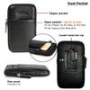 VIIGER Leather Phone Holster for iPhone 14 Pro Max iPhone 13 Pro Max Case Samsung Galaxy S22 Ultra Note 20 Ultra Cell Phone Belt Holder with Belt Loop Clip Pouch for Men, Zipper Pocket, Black view 2