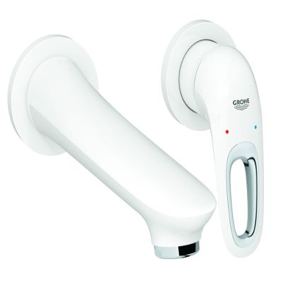 GROHE 19571LS3 | Eurostyle Wall-Mounted 2-Hole Basin Mixer | M | Moon White