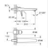 GROHE 19571LS3 | Eurostyle Wall-Mounted 2-Hole Basin Mixer | M | Moon White view 3