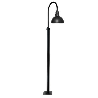 Cocoweb Blackspot 96" Outdoor LED Barn Post Light in Black with 12" Shade in Matte Black - BBSP12FB-2PB