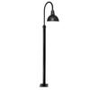 Cocoweb Blackspot 96" Outdoor LED Barn Post Light in Black with 12" Shade in Matte Black - BBSP12FB-2PB view 1
