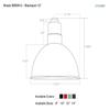 Cocoweb Blackspot 96" Outdoor LED Barn Post Light in Black with 12" Shade in Matte Black - BBSP12FB-2PB view 2