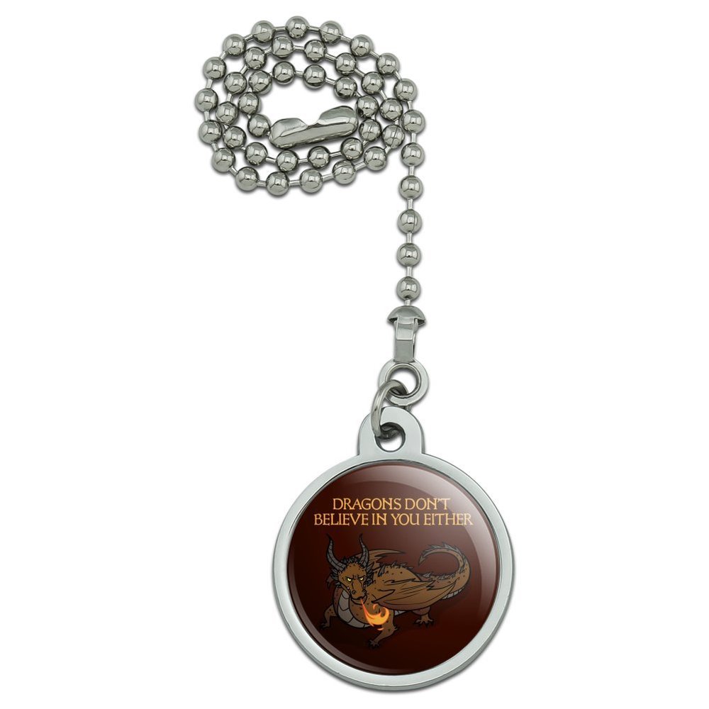Dragons Don't Believe in You Either Ceiling Fan and Light Pull Chain