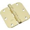 National Hardware N830-322 3-1/2 Round Corners Bright Brass Door Hinge view 1