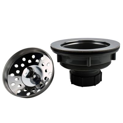 Plumb Pak 3.5-in. Plastic Fixed Post Style Kitchen Sink Strainer, Stainless Steel