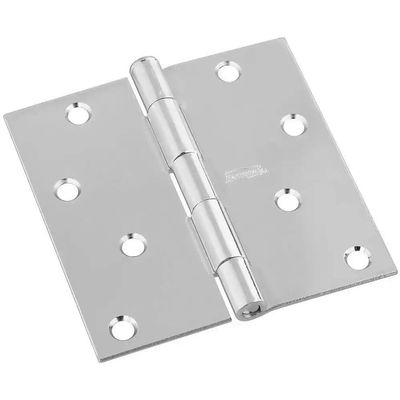 National Hardware N830-249 4 Square Corners Satin Nickel Door Hinge