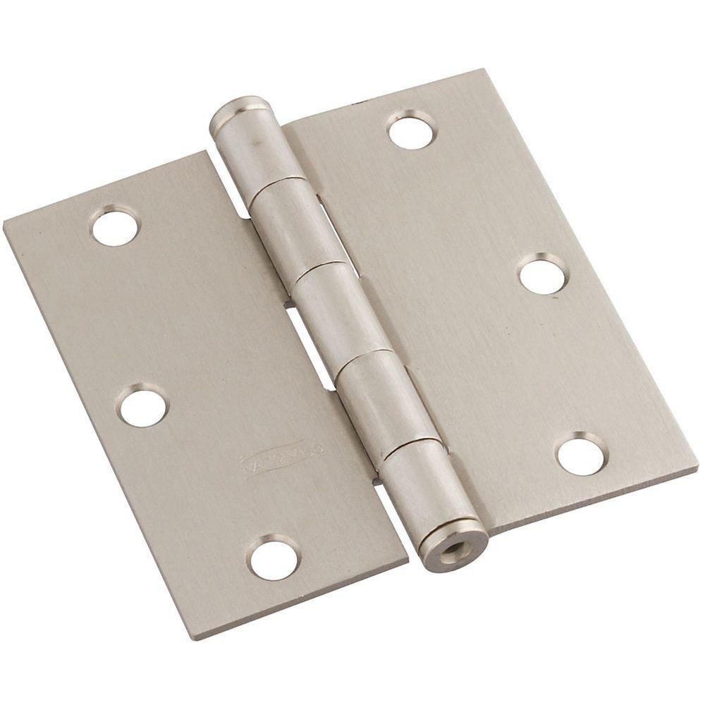 National Hardware N830-250 3 Square Corners Satin Nickel Door Hinge