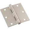 National Hardware N830-250 3 Square Corners Satin Nickel Door Hinge view 1