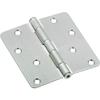 Door Hinge, Interior, Satin Nickel, 4-In. view 1