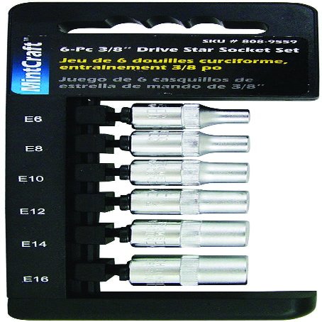 6pc 3/8dr Star Socket Set