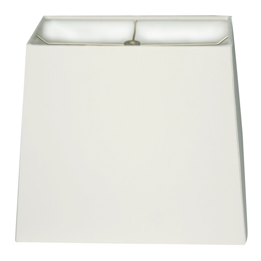 Royal Designs, Inc. HB-613-12WH Rectangle Hardback Lamp Shade, (5 x 10) x (8 x 12) x 9.5, White