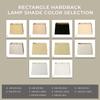 Royal Designs, Inc. HB-613-12WH Rectangle Hardback Lamp Shade, (5 x 10) x (8 x 12) x 9.5, White view 3