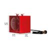 Stelpro Portable Construction Heater 4800W / 240V (3600W / 208V) 30A 250 V Plug Rugged Steel Housing Built-In Thermostat Safety Thermal Protection Heats Quickly (ASCH48T) Red view 3