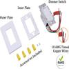 Cloudy Bay in Wall Dimmer Switch for LED Light/CFL/Incandescent,3-Way Single Pole Dimmable Slide,600 Watt max,Cover Plate Included view 3