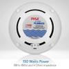 Pyle 6.5 Dual Marine Speakers - 2 Way Waterproof and Weather Resistant Outdoor Audio Stereo Sound System with 150 Watt Power, Polypropylene Cone and Cloth Surround - 1 Pair - PLMR60S (Silver) view 2