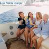 Pyle 6.5 Dual Marine Speakers - 2 Way Waterproof and Weather Resistant Outdoor Audio Stereo Sound System with 150 Watt Power, Polypropylene Cone and Cloth Surround - 1 Pair - PLMR60S (Silver) view 4